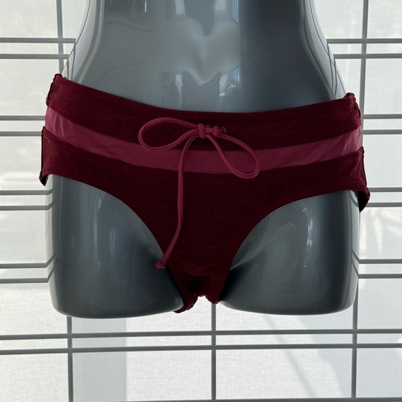 prAna Cadi Bikini Bottom size XS in color Crimson NWT - Picture 2 of 3
